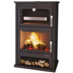Pole  bois raccordable avec four inox - bronpi suiza inox 14 kw