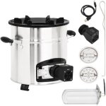 Po�le � bois avec ventilateur usb argent� 35, 5x26x28 cm inox