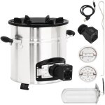 Po�le � bois avec ventilateur usb argent� 35, 5x26x28 cm inox