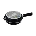 Pole double spciale pour omelette espagnole et pancakes omelettes crpes, 24 cm noir