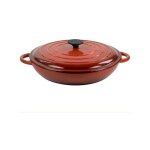 Gratin en fonte de 2 m avec couvercle normandie cm 31 poign�e