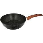 Po�le � frire en aluminium forg� antiadh�sive finition pierre � 24 x 7 cm. poign�e caoutchout�e