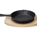 Po�le � frire et dessous de plat en fonte noire ligne fusion