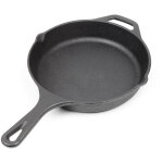 Po�le � frire en fonte �20cm avec manche et bec verseur accessoires cuisson effet anti - adh�sif naturel ...