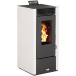 Optimo - po�le � granul�s carr� �tanche ustica blanc 14kw