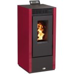 Optimo - po�le � granul�s carr� �tanche ustica bordeaux 14kw