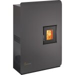 Po�le � granul�s herm�tique 8. 0 plus gris ? br�leur acier inoxydable et fonte ? sortie de fum�e sup�rieure ...