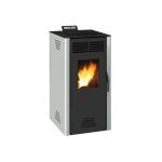 Invicta - poele a granuls adrano - 7, 3 kw - rendement 88, 7% - gris