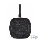 Po�le � griller en aluminium forg� orbegozo. rev�tement en pierre. non adh�rent