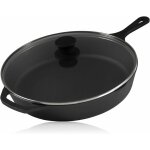 Pole  griller en fonte avec couvercle en verre  30 cm - bbq - toro