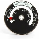 Ersandy - pole magntique pole  bois thermomtre chemine moniteur de temprature jauge pour conduit ...