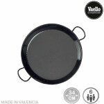 Po�le � paella �maill�e pour plaque � induction et vitroc�ramique �34cm (6 personnes). vaello