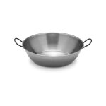 Poele profonde avec anses acier poli 40cm