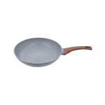 Poêle thulos avec revêtement antiadhésif effet pierre Ø26 cm. manche en bakélite effet bois au toucher ... Poêle thulos avec revêtement antiadhésif effet pierre Ø26 cm. manche en bakélite effet bois au toucher ...