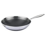 Po�le wok 32cm - generic - acier inoxydable - antiadh�sif - compatible induction - durable