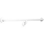 Poign�e de douche en acier blanc 120 cm barre d'appui douche personnes �gees