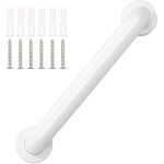 Poign�e de douche en acier blanc 30 cm barre d'appui douche personnes �gees