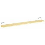 Poign�e de meuble acier dor� bross� 340mm entraxe 320mm fixation � vis design extra plat moderne pour ...