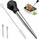 Poires � sauce en acier inoxydable 304 et caoutchouc, poire � jus pipette cuisine aiguille d'injection ...