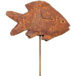 Poisson en fer forg� rouill� sur pic ben