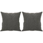 Le poisson qui jardine - 2 coussins d�coratifs gris anthracite 40 x 40 cm en velours. id�al salon, sofa ...