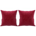 Le poisson qui jardine - 2 coussins d�coratifs rouge 40 x 40 cm en velours. id�al salon, sofa et canap� ...