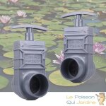 Le poisson qui jardine - lot de 2 vannes guillotines pvc 40 mm pour bassin de jardin et tang