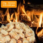 Le poisson qui jardine - 3 kg d'allume - feu naturel et bio. environ 210 � 225 allume - feu pour grillades, ...
