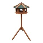 Le poisson qui jardine - abri kiosque avec mangeoire sur pied pour oiseaux sauvages - hauteur de 115 ...