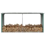 Le poisson qui jardine - abri stockage b�ches ext�rieur vert 330x92x153 . id�al rangement bois de chauffage ...