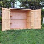 Le poisson qui jardine - armoire jardin bois naturel double porte rangement outil remise abri
