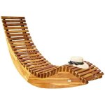 Bain de soleil transat � bascule en bois . design et naturel
