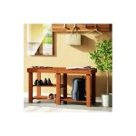 Le poisson qui jardine - banc et meuble  chaussures 87 cm : 2 niveaux. en acacia