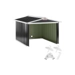 Le poisson qui jardine - cabane, garage moderne robot tondeuse. en metal gris 100 x 86 x 63 - gris