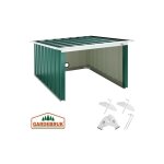 Le poisson qui jardine - cabane, garage moderne robot tondeuse. en metal vert 89 x 90 x 54 - gris