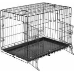 Le poisson qui jardine - cage caisse de transport xl pliable en métal pour petits animaux - noir Le poisson qui jardine - cage caisse de transport xl pliable en métal pour petits animaux - noir