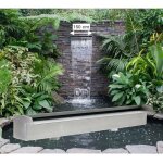 Le poisson qui jardine - cascade - lame d'eau 150 cm inox pour bassin de jardin et piscines
