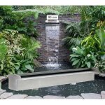 Le poisson qui jardine - cascade - lame d'eau 90 cm inox pour bassin de jardin