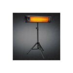 Le poisson qui jardine - chauffage d'ext�rieur terrasse ou atelier sur pied 2500w noir - noir