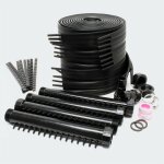 Chauffage solaire pour piscines, id�al pour piscines de 5 � 10 m3, noir - noir