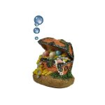 Le poisson qui jardine - coffre aux trsors et or pour aquarium avec tuyau et diffuseur
