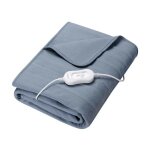 Le poisson qui jardine - couverture chauffante bleue 190 x 80cm pour un hiver au chaud - bleu