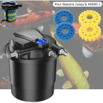 Le poisson qui jardine - filtre bassin de jardin sous pression, uv 36w, + mousses remplacement max 40000 ...