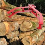 Le poisson qui jardine - griffe � bois ou pince pour soulever tronc et grumes facilement - rouge