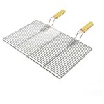 Le poisson qui jardine - grille de barbecue + poignes, rectangulaire, acier inoxydable, 60 x 40cm