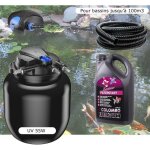 Le poisson qui jardine - kit filtre pression uv 55w, pompe, tuyau, pour bassins de 100000 l + bactéries ... Le poisson qui jardine - kit filtre pression uv 55w, pompe, tuyau, pour bassins de 100000 l + bactéries ...