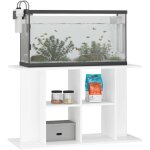 Le poisson qui jardine - meuble aquariums support blanc 100 x 40 cm. 1 tagre support solide et stable ...