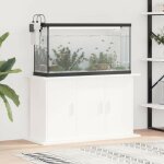 Le poisson qui jardine - meuble blanc pour aquariums de 100 x 40 cm. 3 portes support solide et stable ...