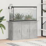 Le poisson qui jardine - meuble gris bton pour aquariums de 100 x 40 cm. 3 portes support solide et ...