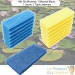Le poisson qui jardine - mousses de remplacement, 1 mousse jaune + 1 bleue + 1 tapis japonais - 1 jaune ... Le poisson qui jardine - mousses de remplacement, 1 mousse jaune + 1 bleue + 1 tapis japonais - 1 jaune ...